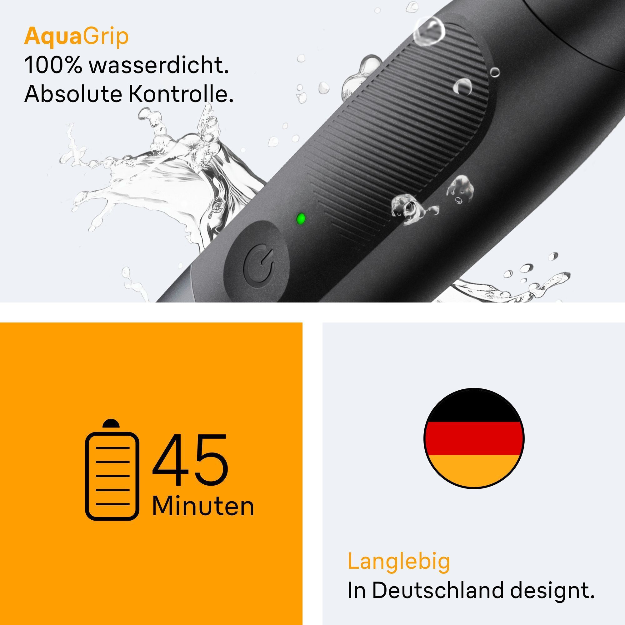 Wasserdichtes, langlebiges Braun Series XT All-in-One Grooming-Set mit 45 Minuten Akkulaufzeit