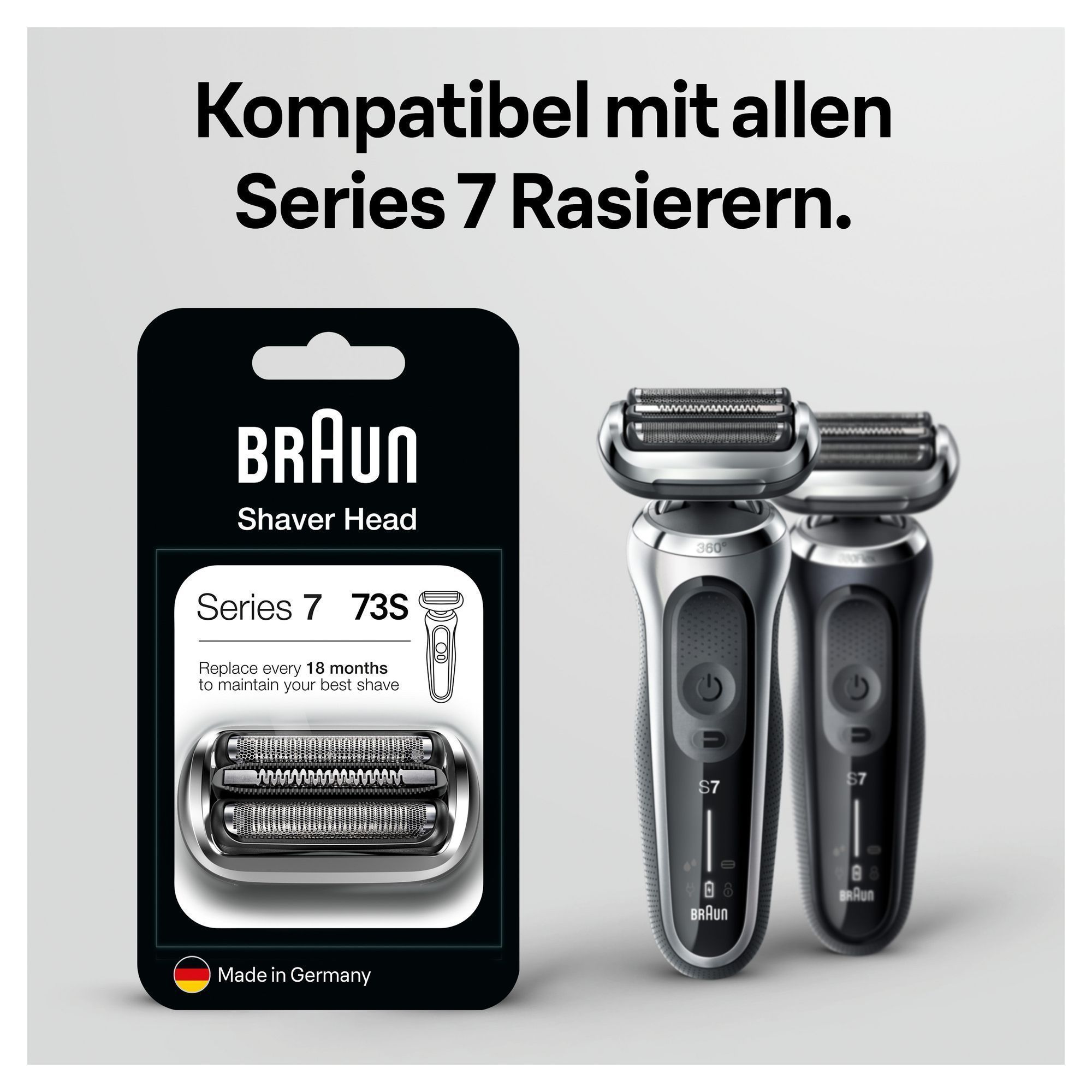 Braun Kombipack 80712382 Series7 - 5764 silber, Artikel-Nr.: - 73S/ Schersystem