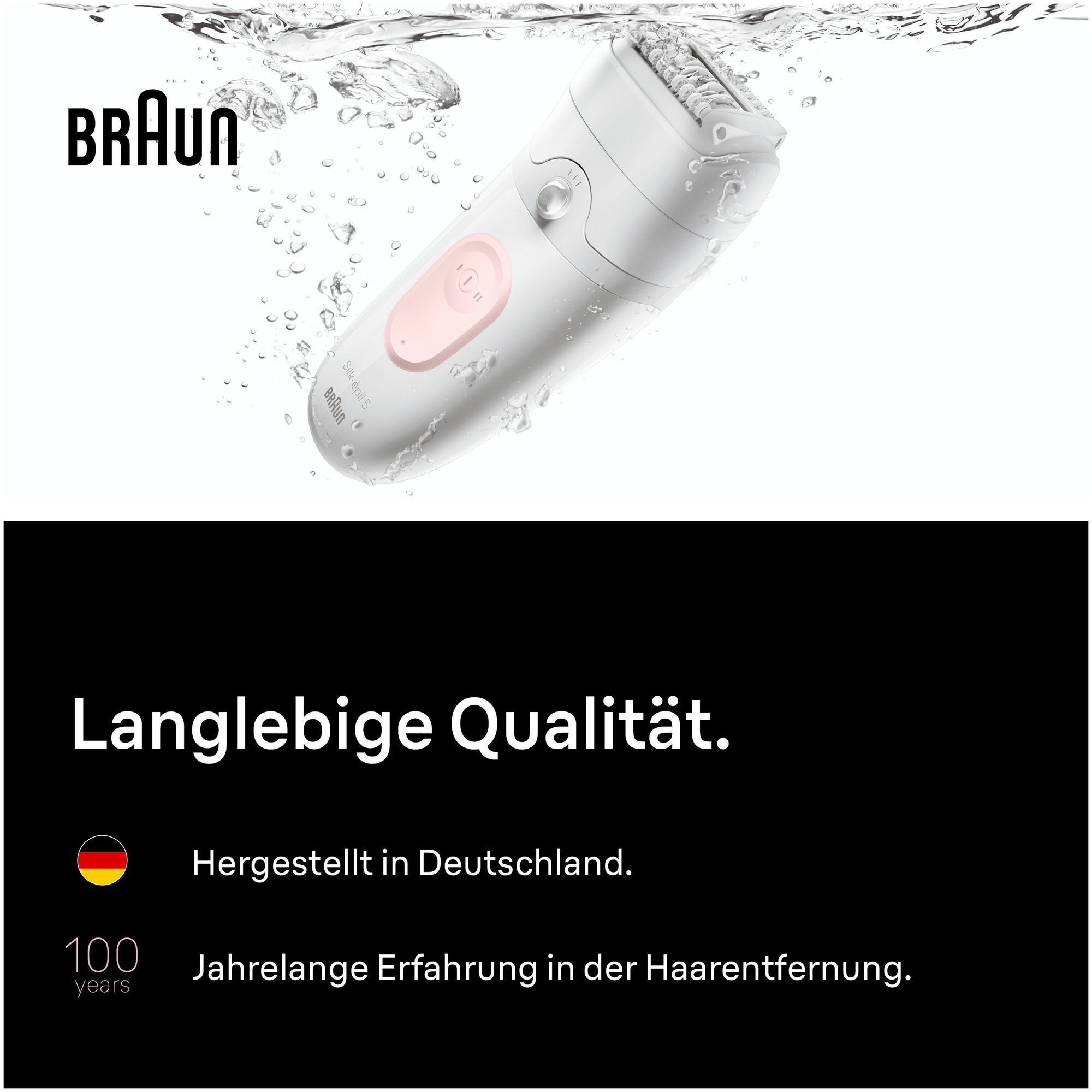 Seitenansicht des Silk-epil 5 unter Wasser.