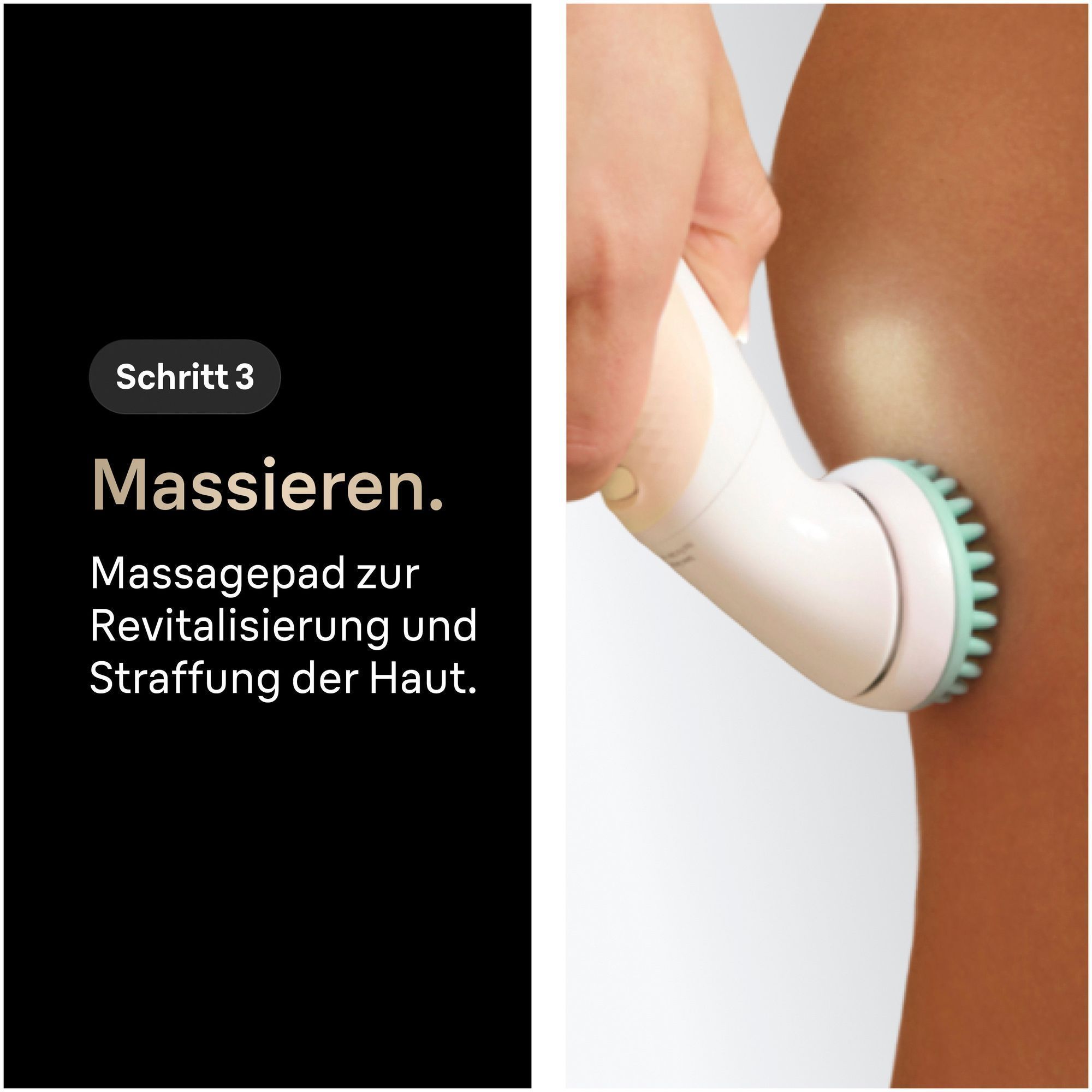 Nahaufnahme einer Frau, die sich selbst umarmt.