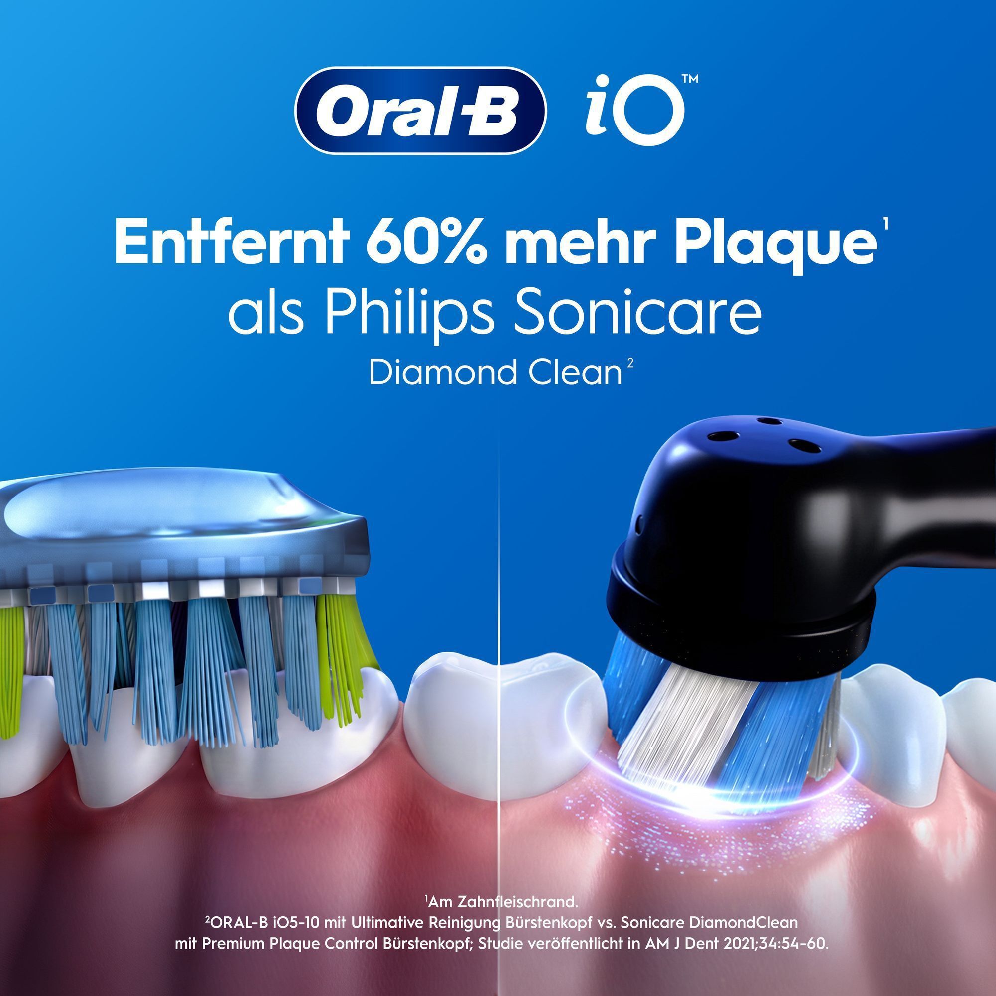 Oral-B iO: 45% bessere Zahnfleischgesundheit im Vergleich zu Oral-B Sonic.