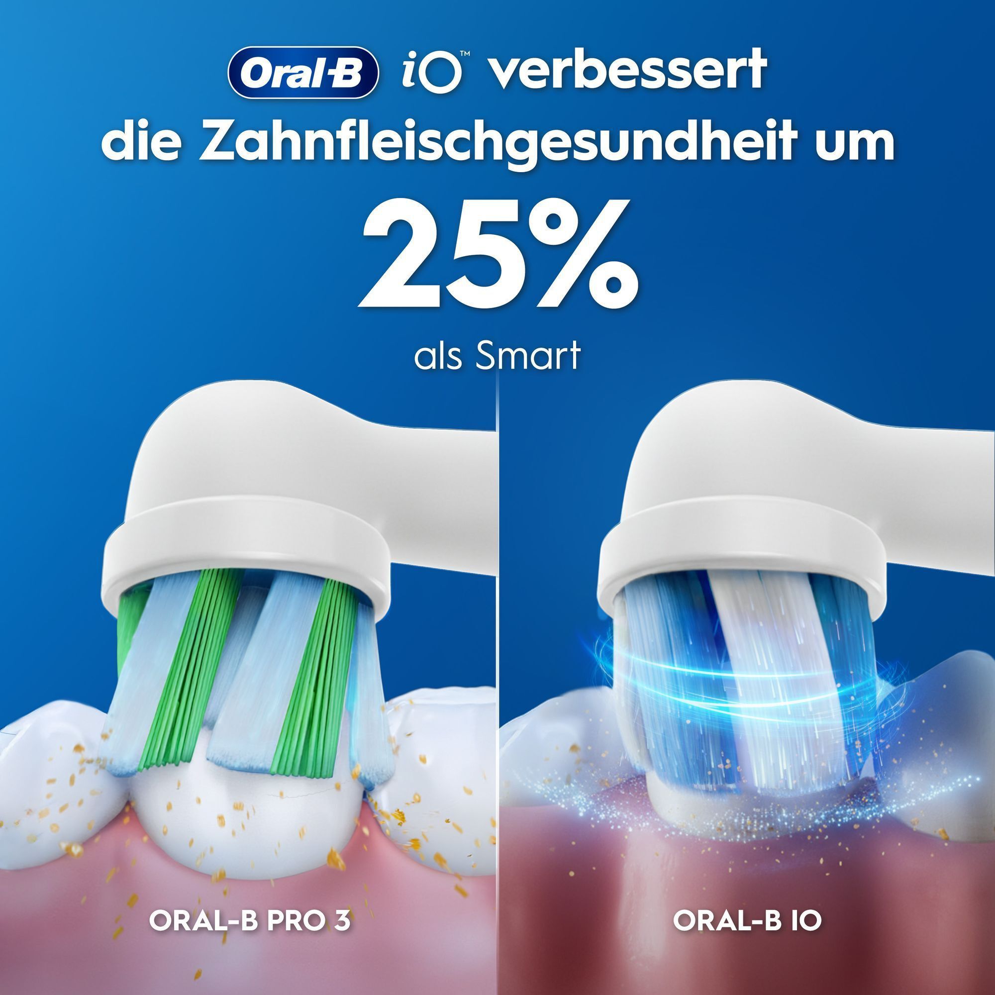 Oral-B iO: 25% bessere Zahnfleischgesundheit als Oral-B Smart.