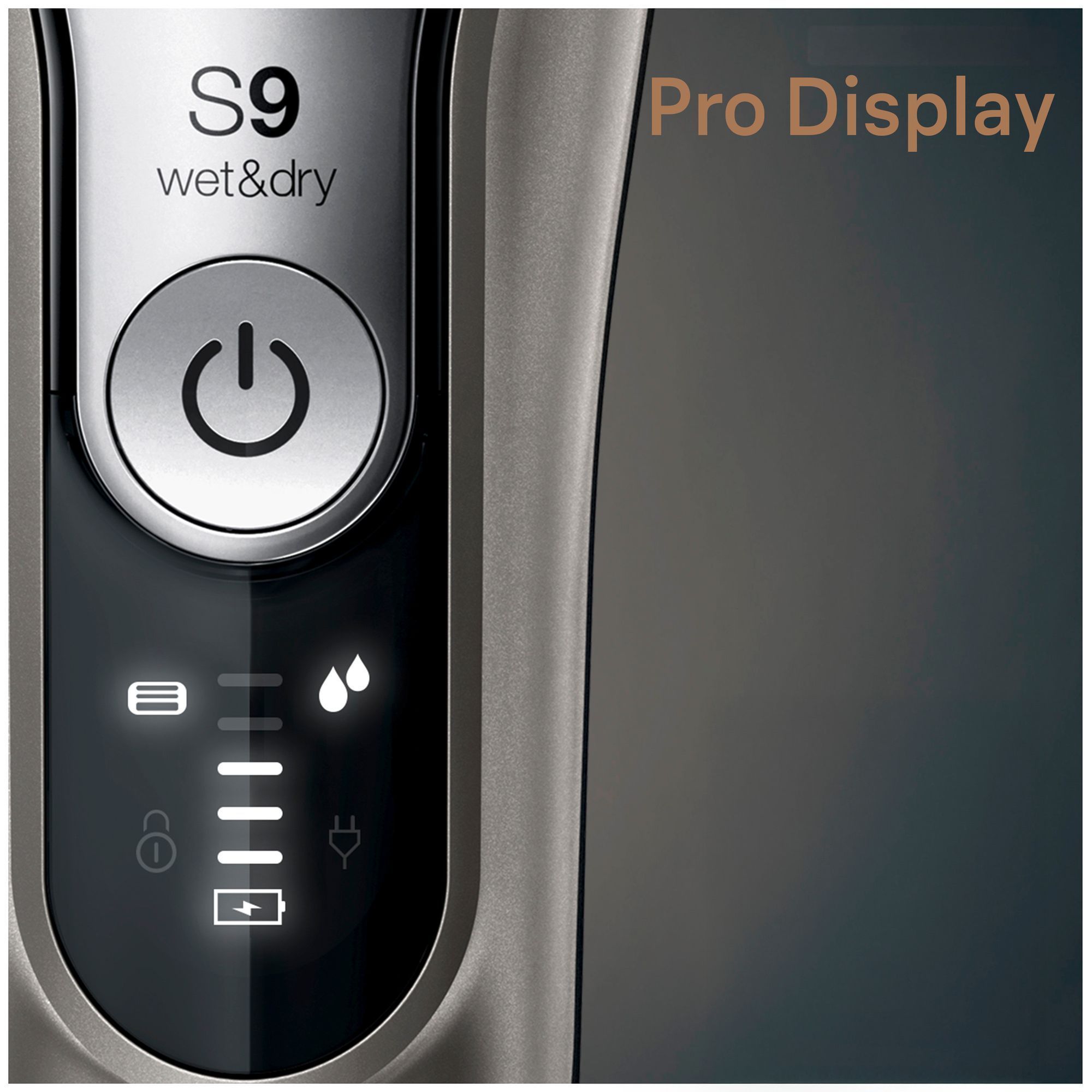 Das Display eines Series 9 Rasierers ist abgebildet.