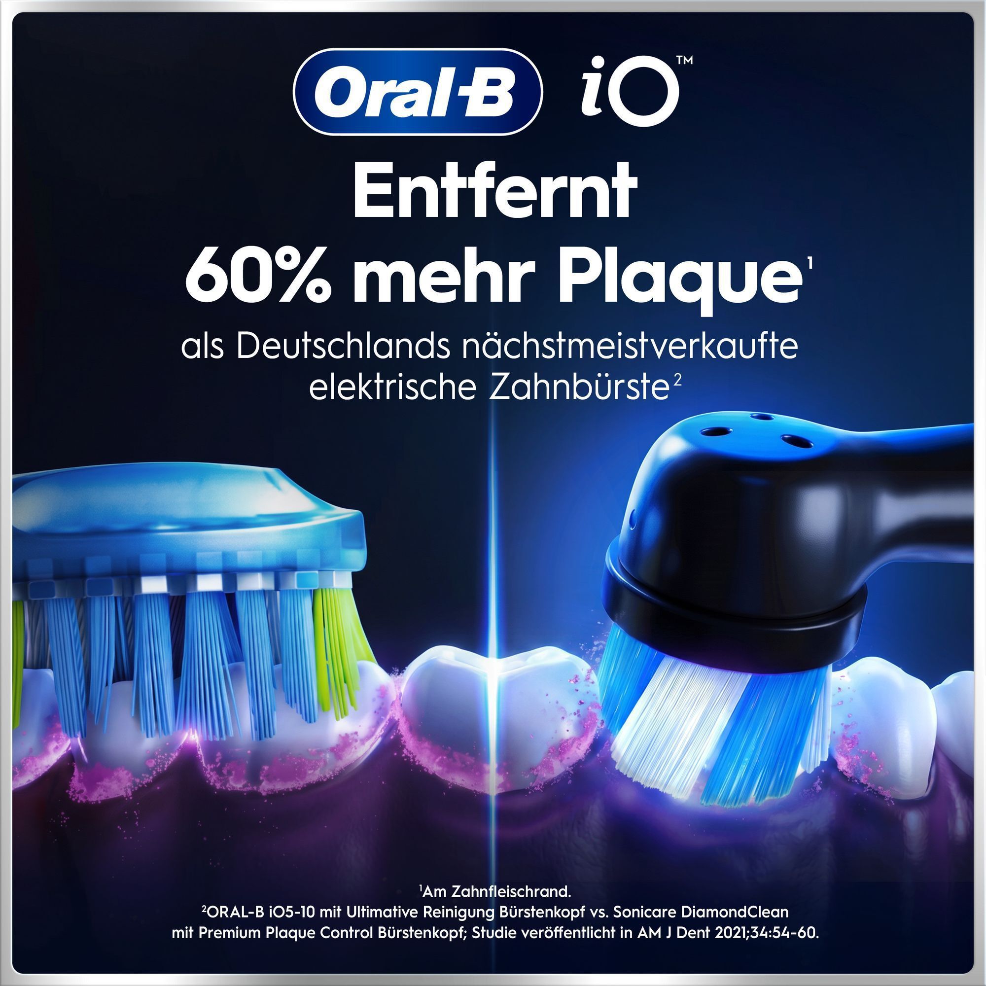 Oral-B iO: 45% bessere Zahnfleischgesundheit im Vergleich zu Schallzahnbürsten.